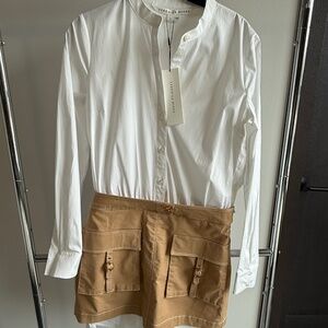 Veronica Beard NEW WITH TAGS white and Khaki dress